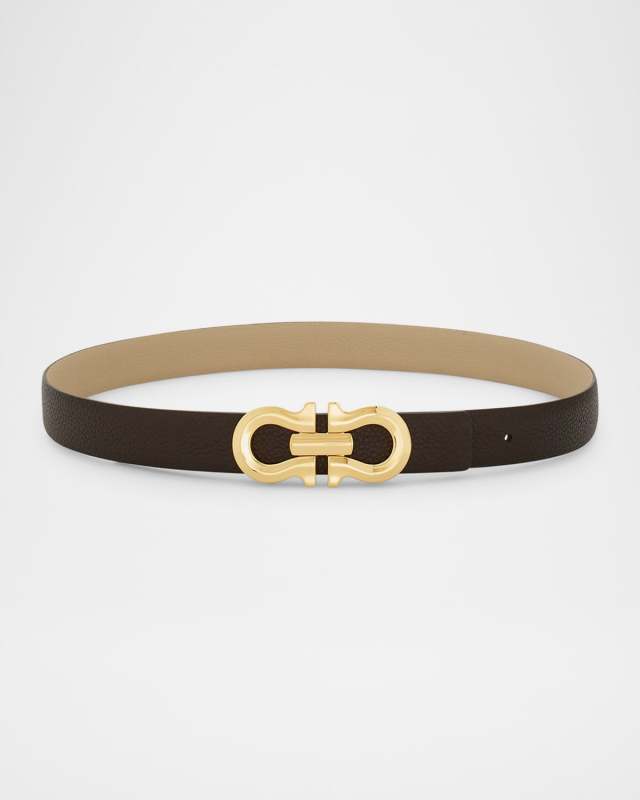 Gancio Contour Reversible Leather Belt